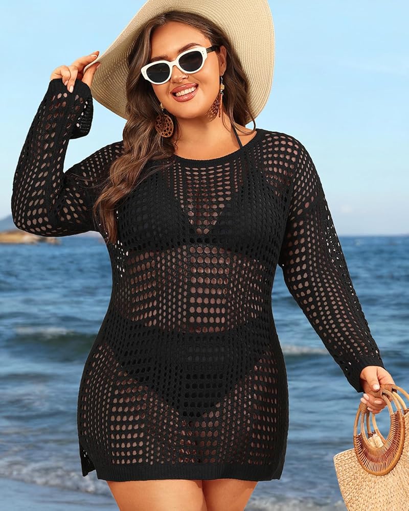 Lightweight plus size swim cover up for curvy women perfect for beach vacations and poolside layering