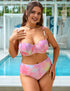 Plus Size Pink Mermaid Seashell Bikini Set