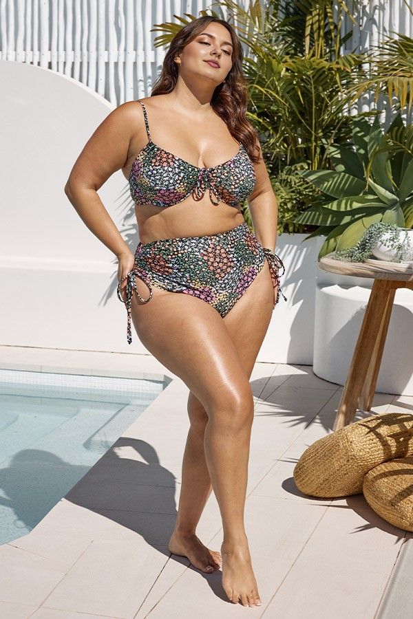 CurvySwim plus size swimwear for curvy women beach banner