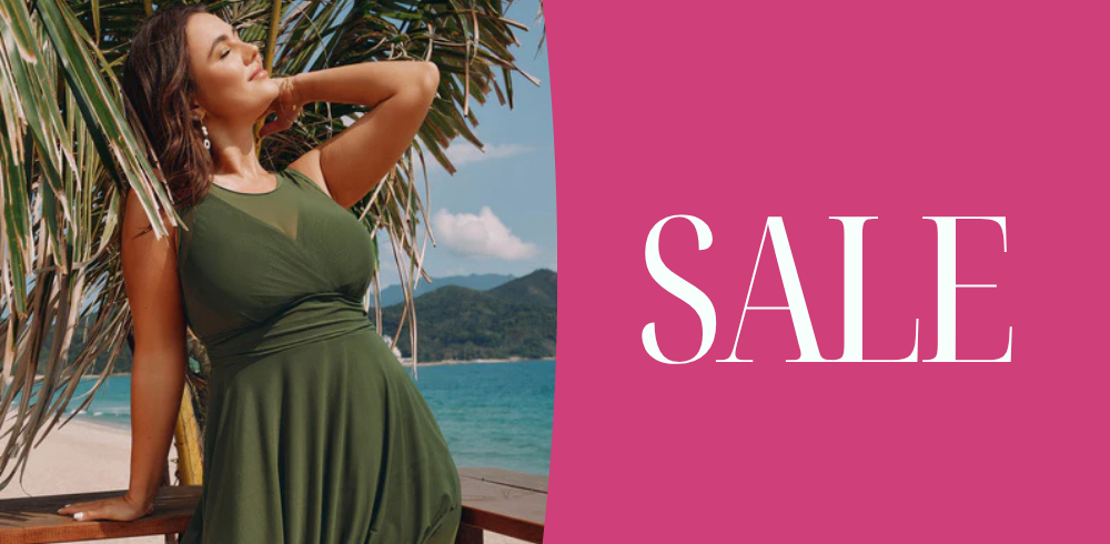 Plus Size Swim Dresses designed for flattering curves and comfortable beach coverage